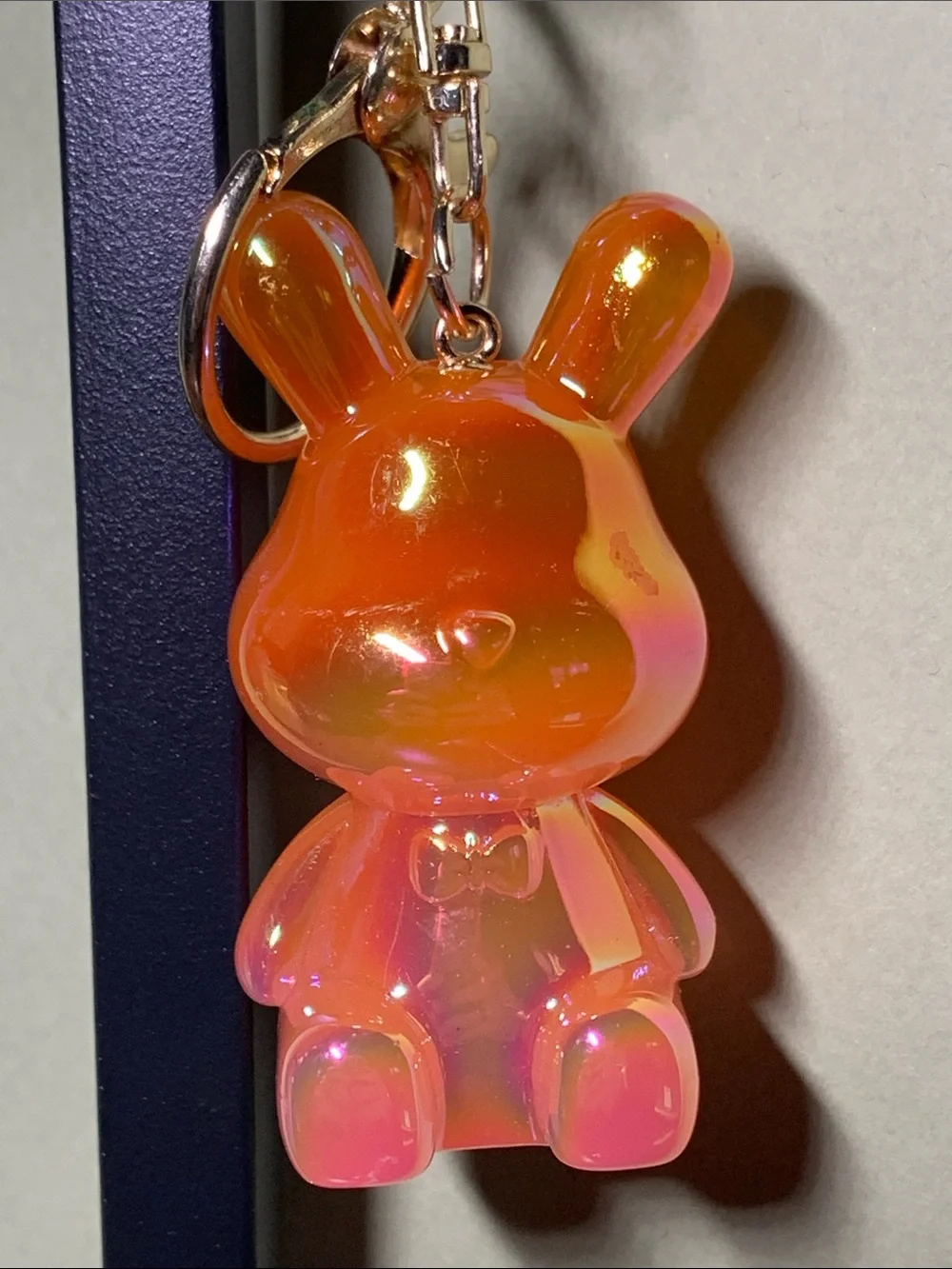 Charm Buddy Keychain - Orange/Pink Rabbit
